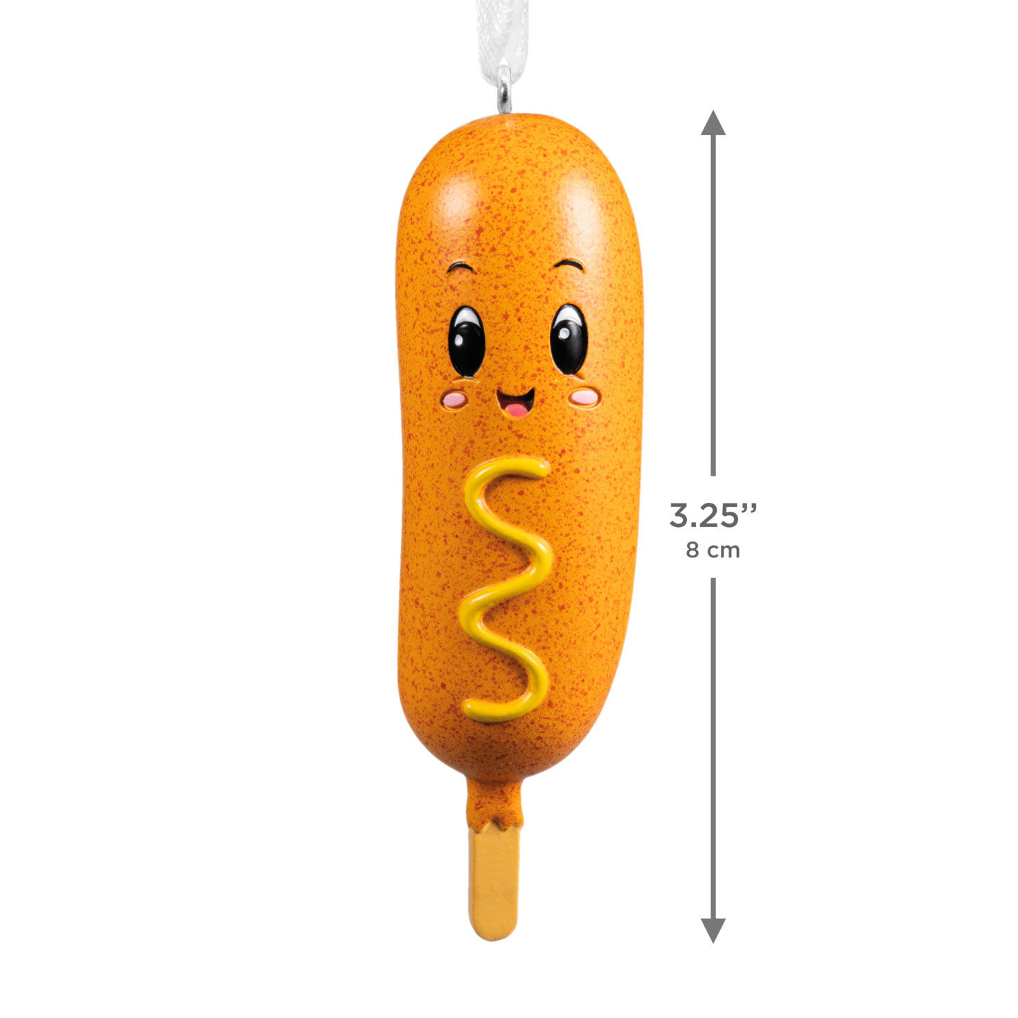 Cheery Corn Dog Christmas Ornament measurement image number 3