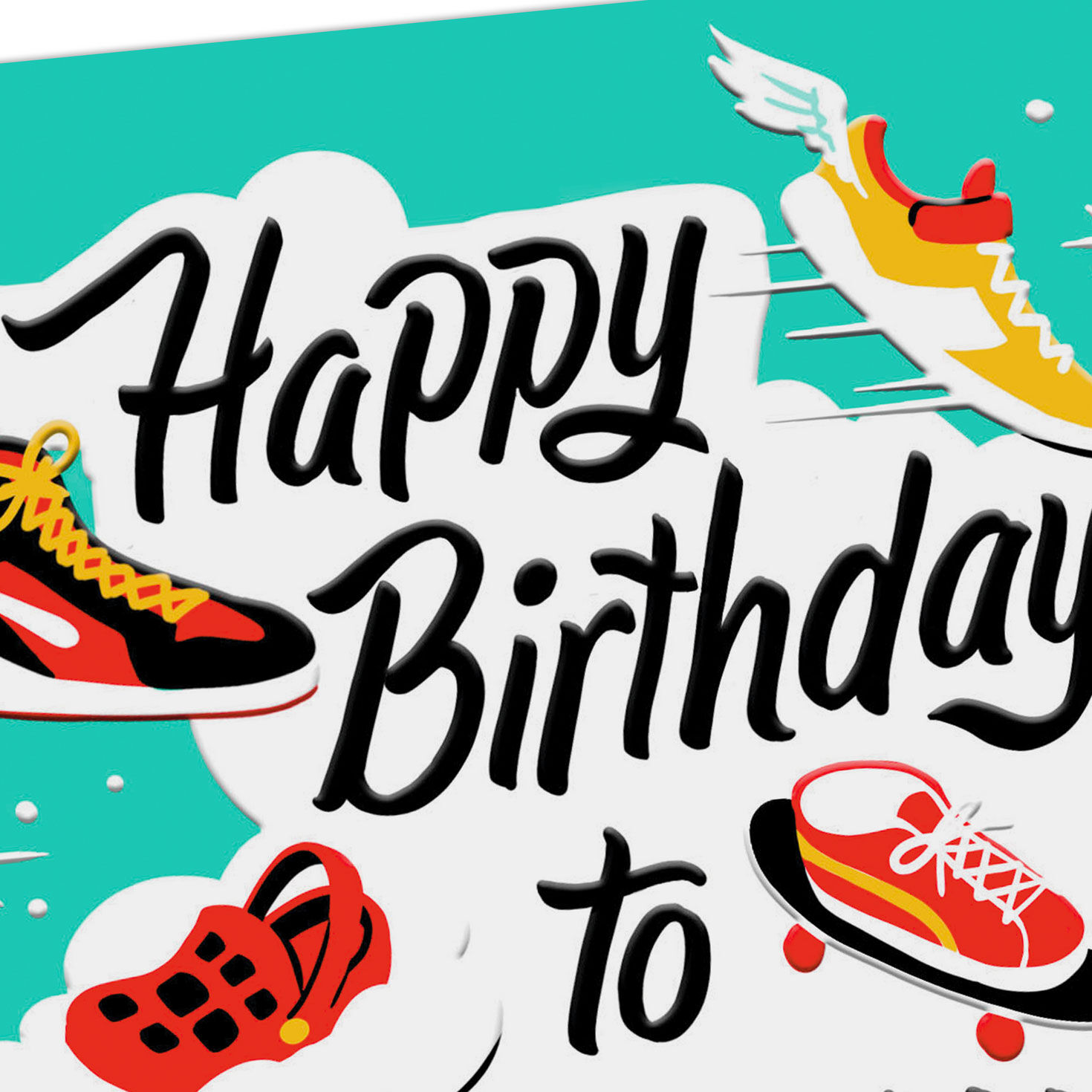 Shoe Graphics Kids Birthday Card Card Front Detail image number 4