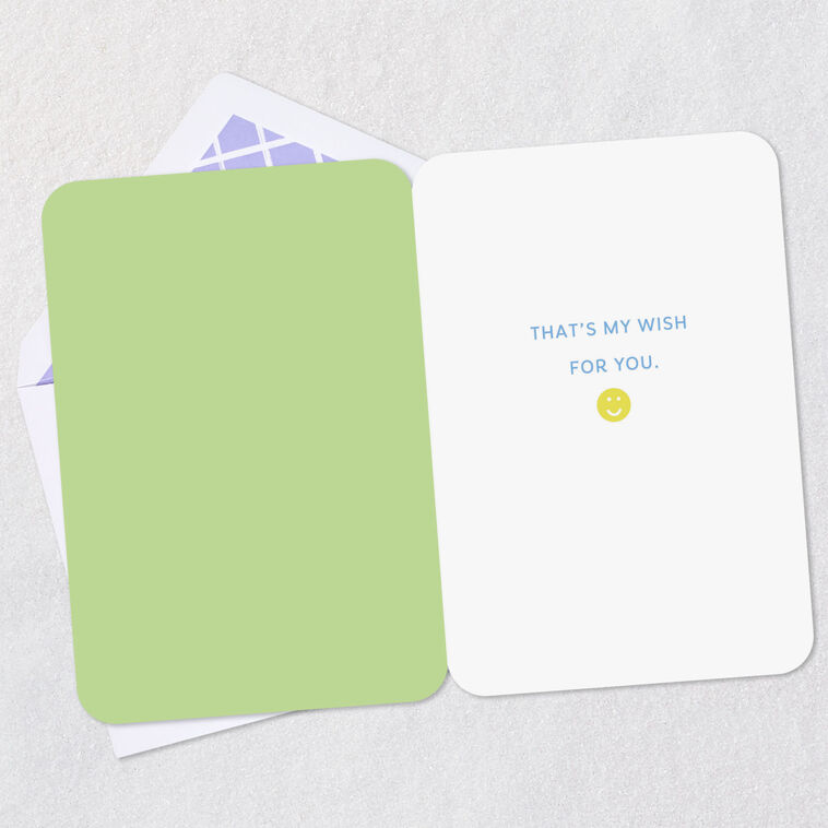 Frowny Face and Smiley Face Encouragement Card Open card with envelope image number 3