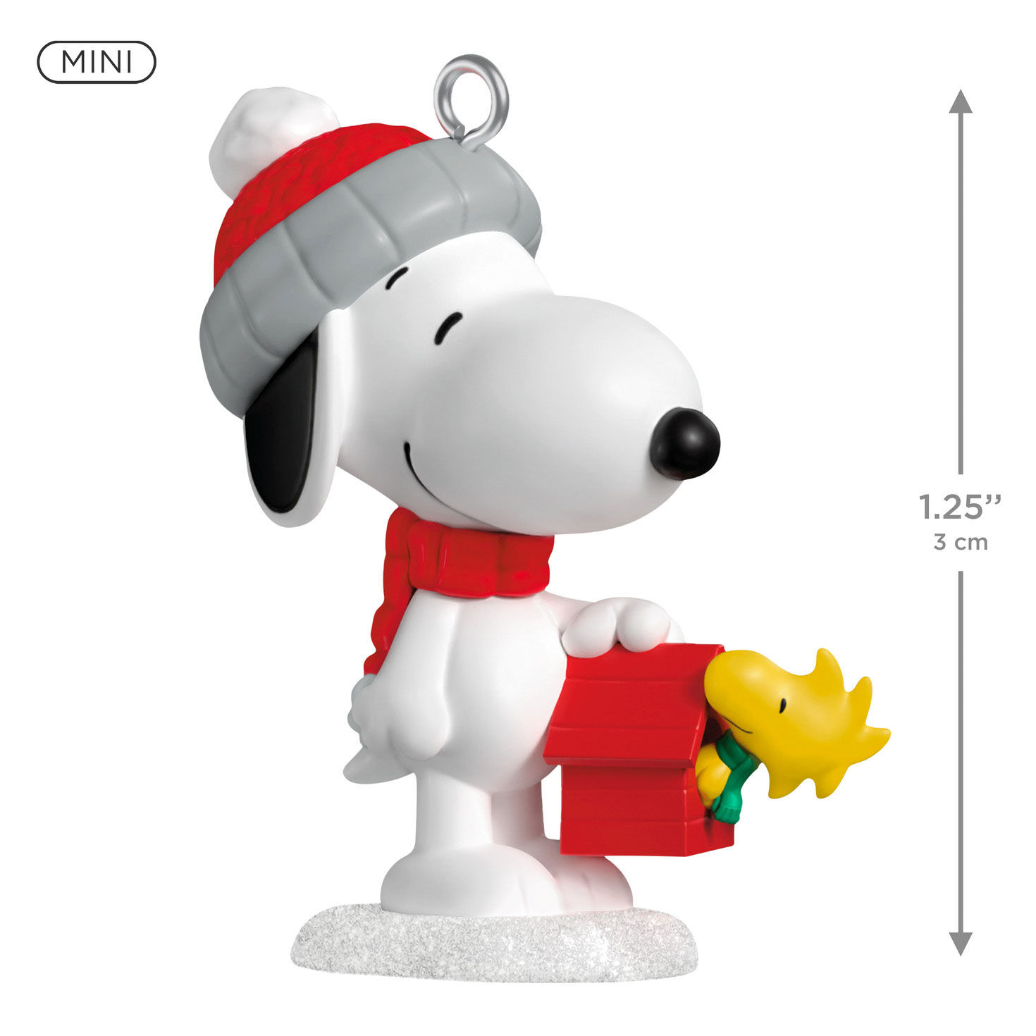 Peanuts Snoopy With Birdhouse Keepsake Ornament measurement image number 3