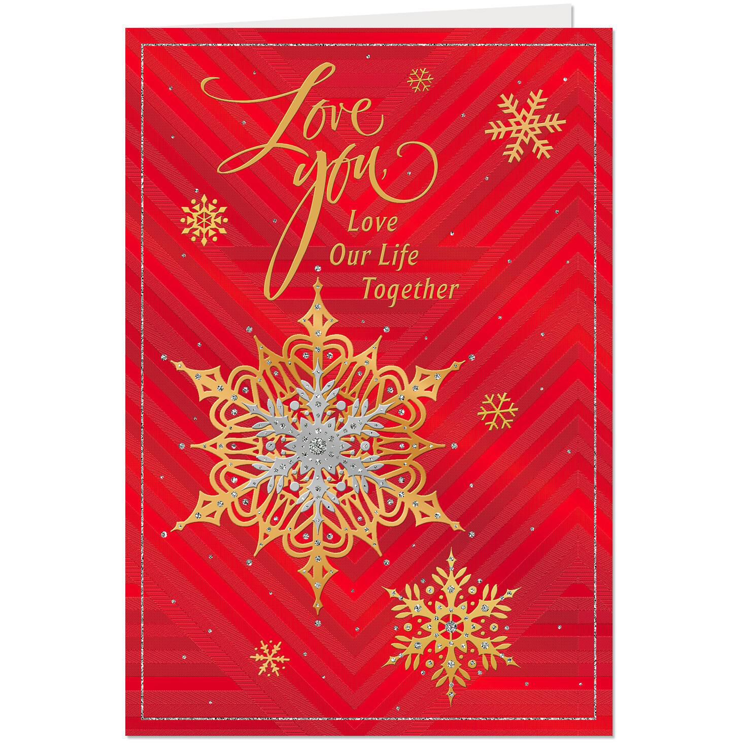 with all my heart romantic christmas card greeting cards hallmark romantic christmas cards