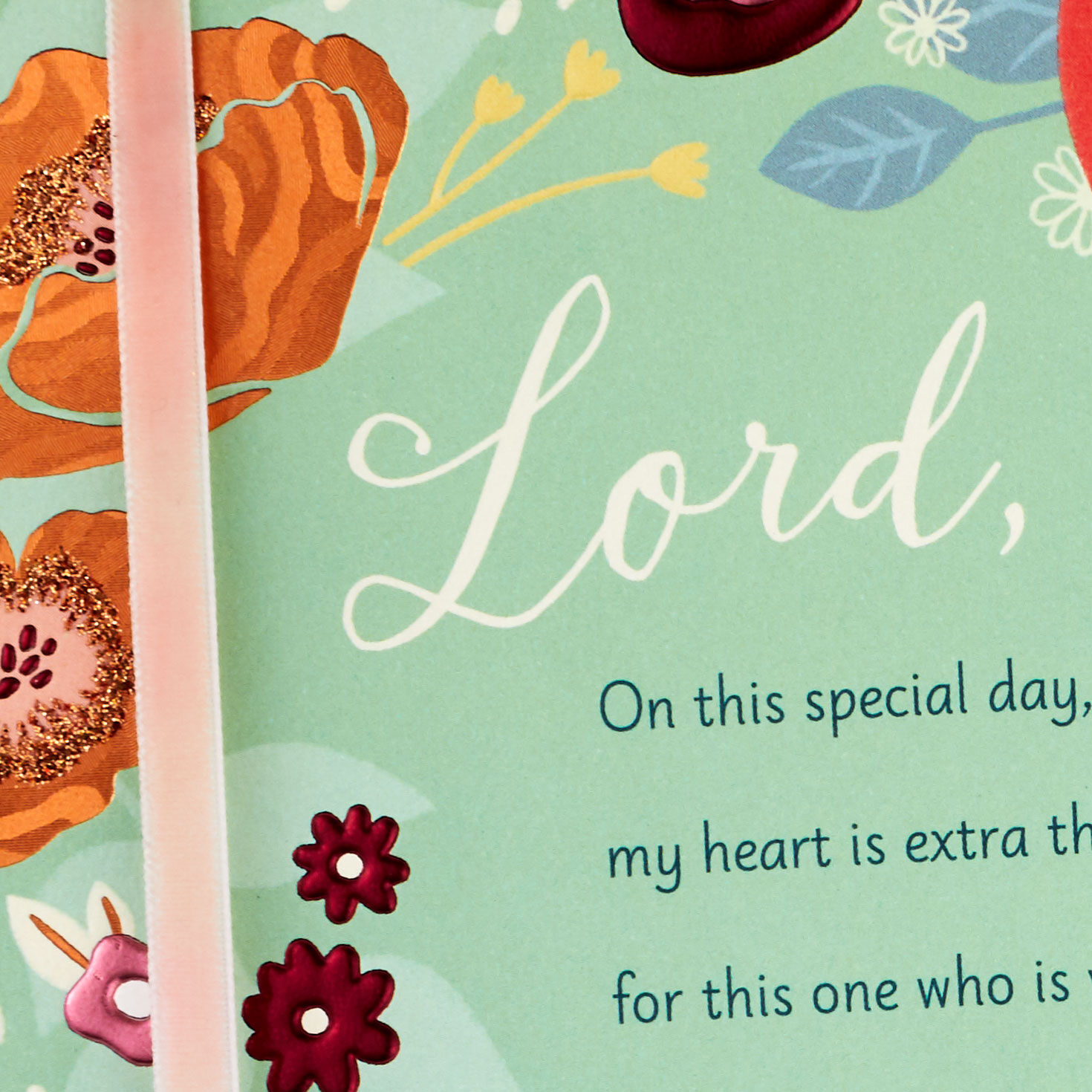 Beautiful Flowers Religious Mother's Day Card Card Front Detail image number 5