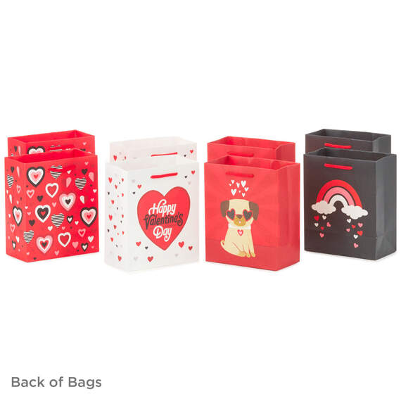 6.5" Cute 8-Pack Assortment Small Valentine's Day Gift Bags, , large image number 6