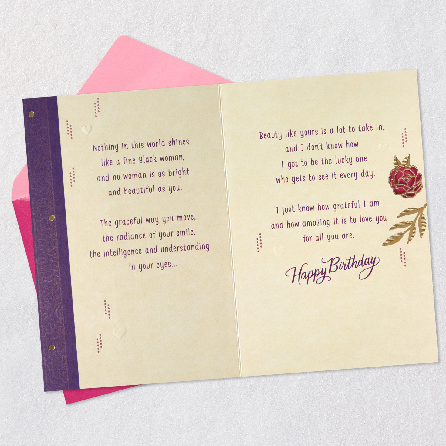 Beautiful, Bold, Beloved Birthday Card for Wife, , large image number 4