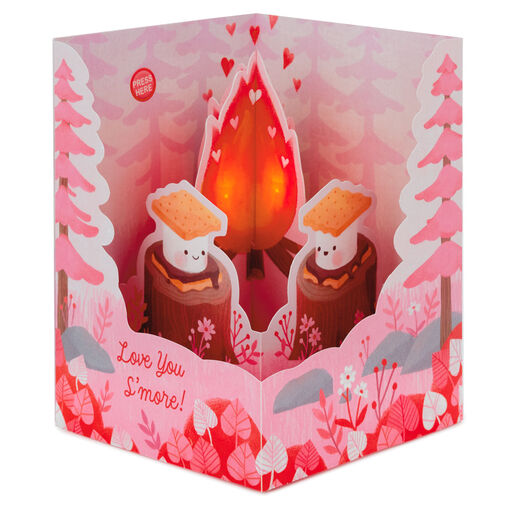 Love You S'More Musical 3D Pop-Up Valentine's Day Card With Light, 