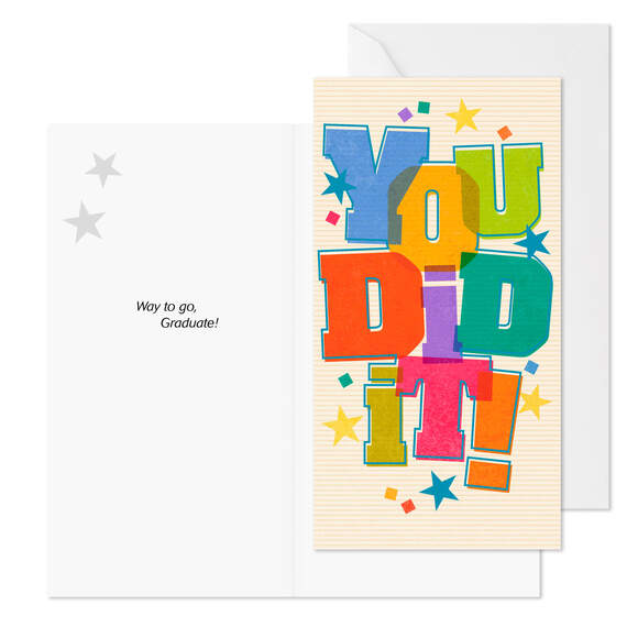 Congrats and You Did It Assorted Money Holder Graduation Cards, Pack of 6, , large image number 3