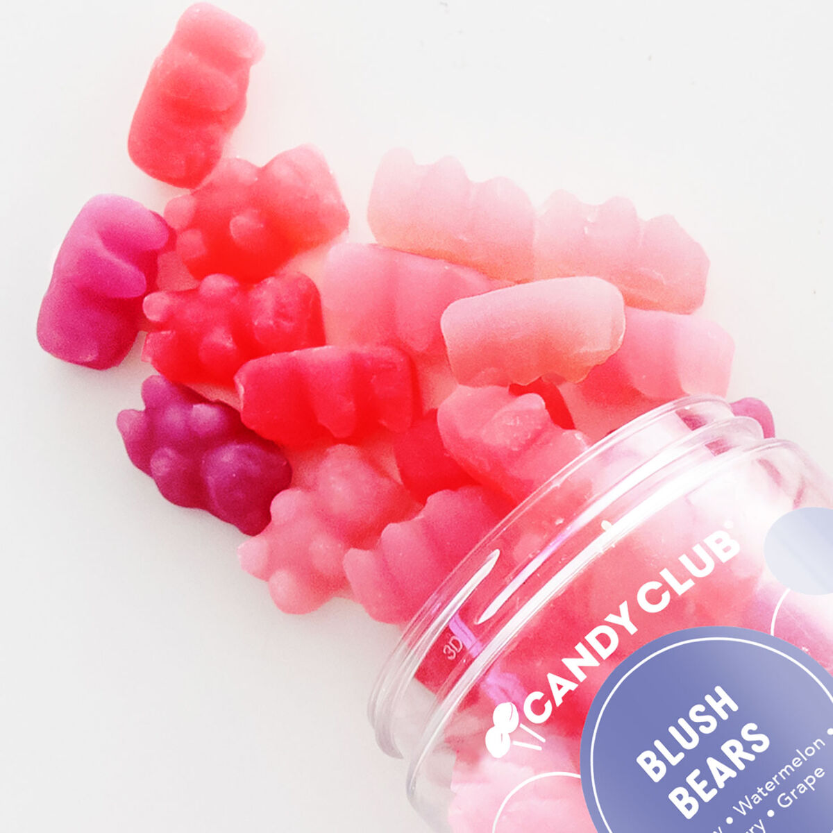 Candy Club Blush Bears Gummy Candies in Jar, 6.5 oz. Candy