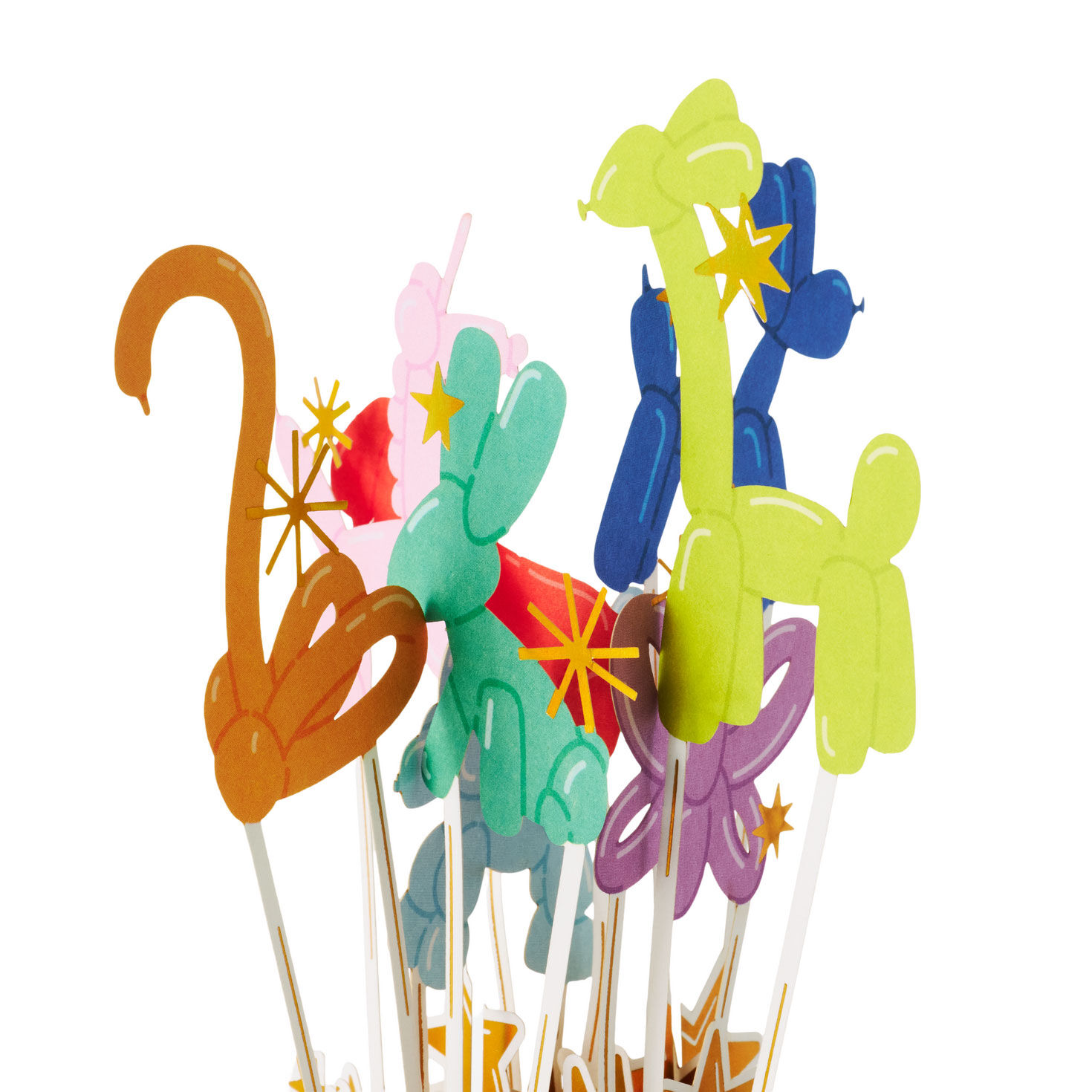 Balloon Animals Pop-Up Birthday Card pop-up detail image number 5
