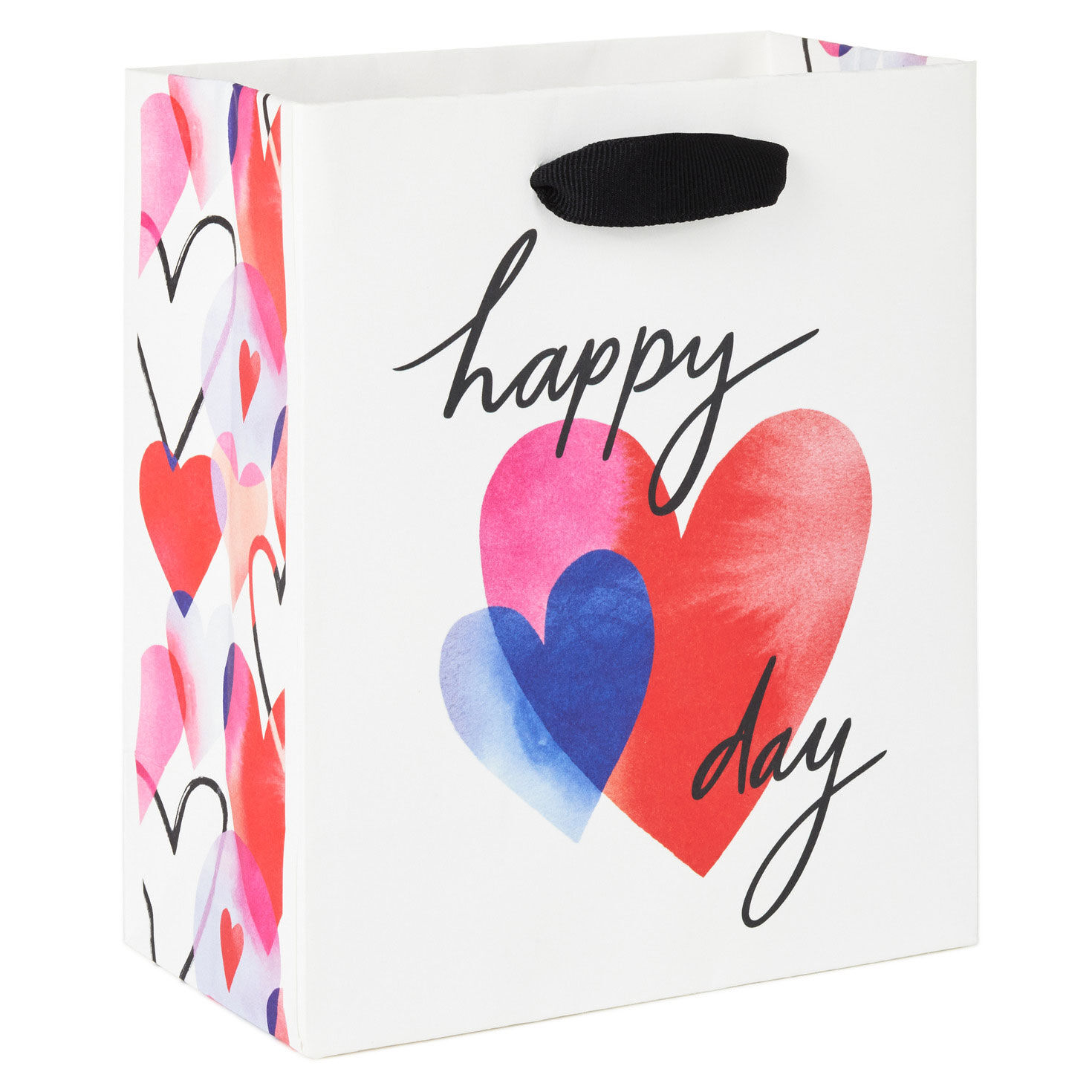 6.5" Watercolor Hearts on White Small Valentine's Day Gift Bag for only USD 2.49 | Hallmark