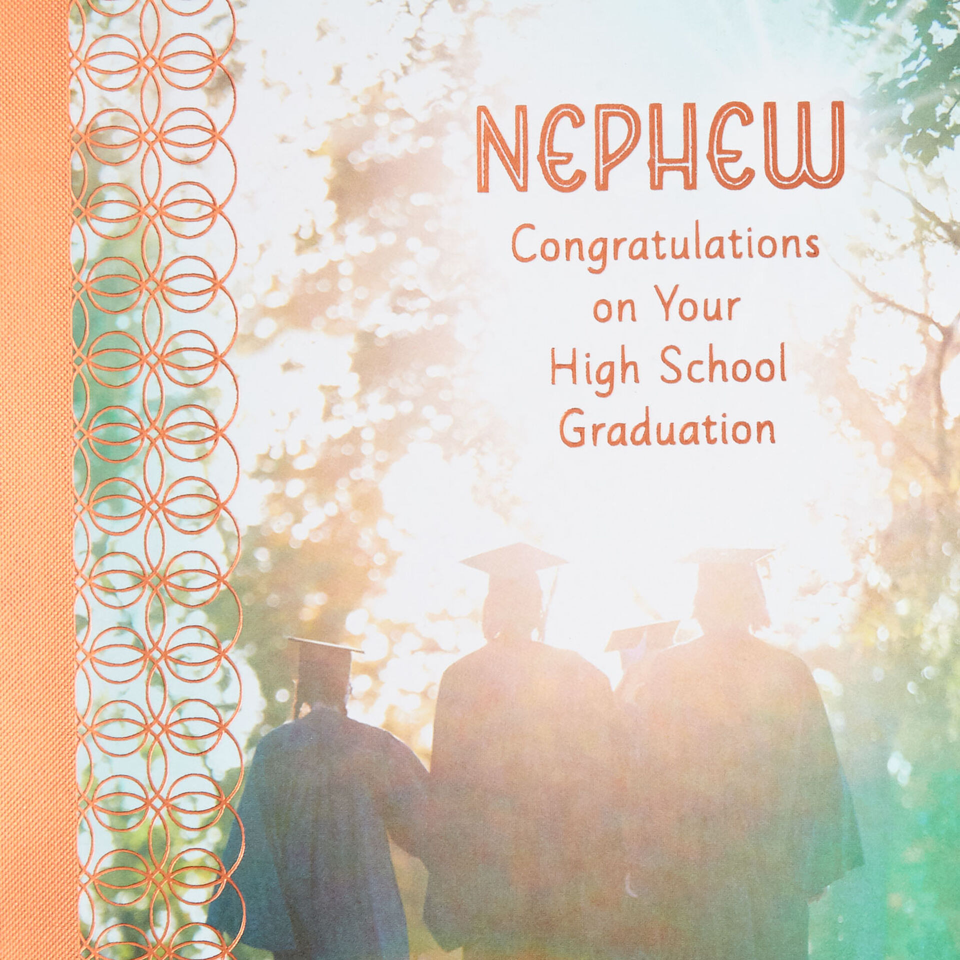 Wishing you the best high school graduation card for nephew greeting 