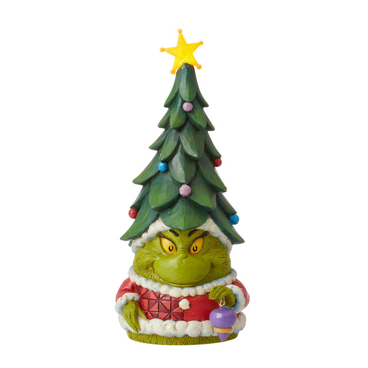 Jim Shore Dr. Seuss Grinch Gnome With Tree Hat Figurine, 9.84"