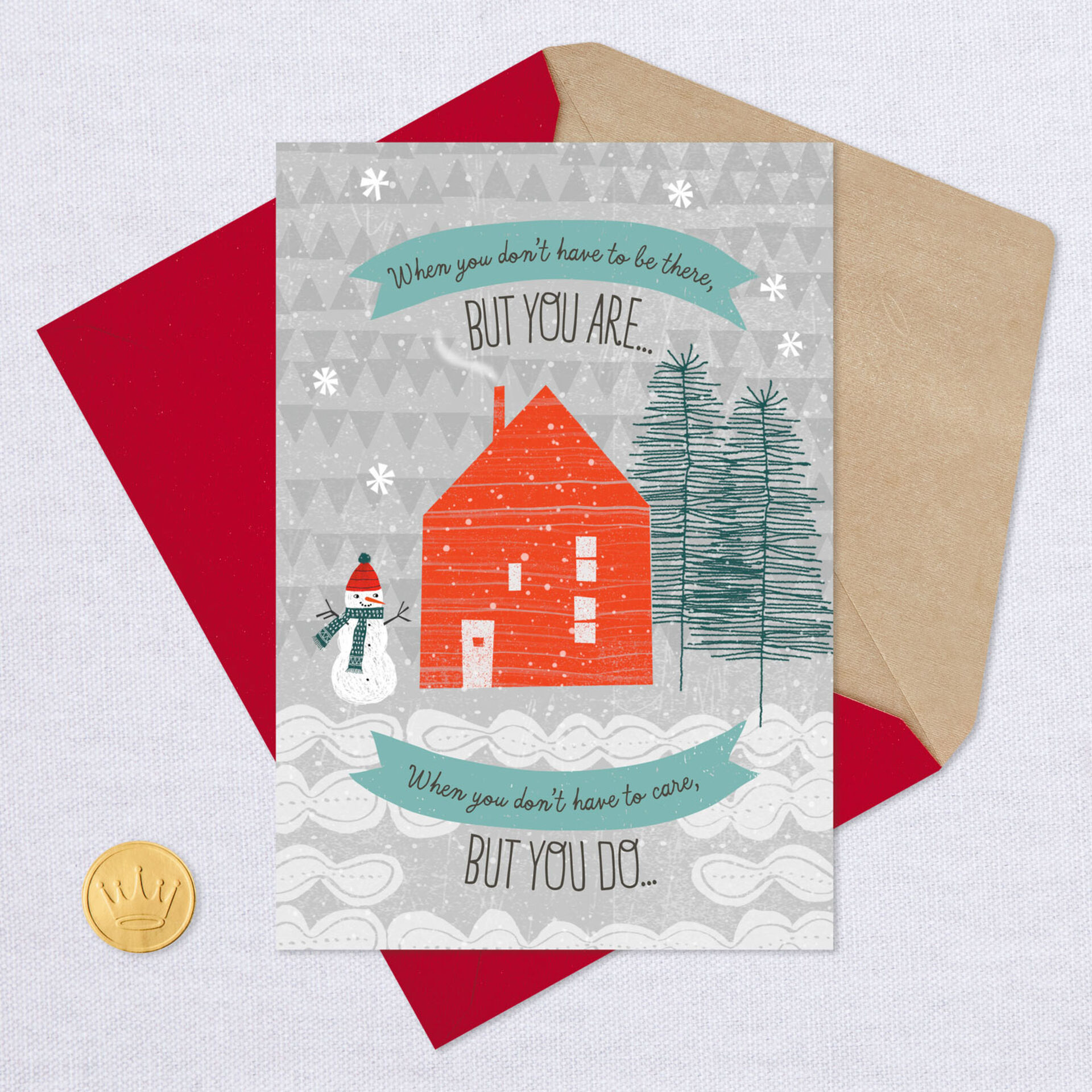 Thankful for Your Kindness Christmas Card for Caregiver Greeting