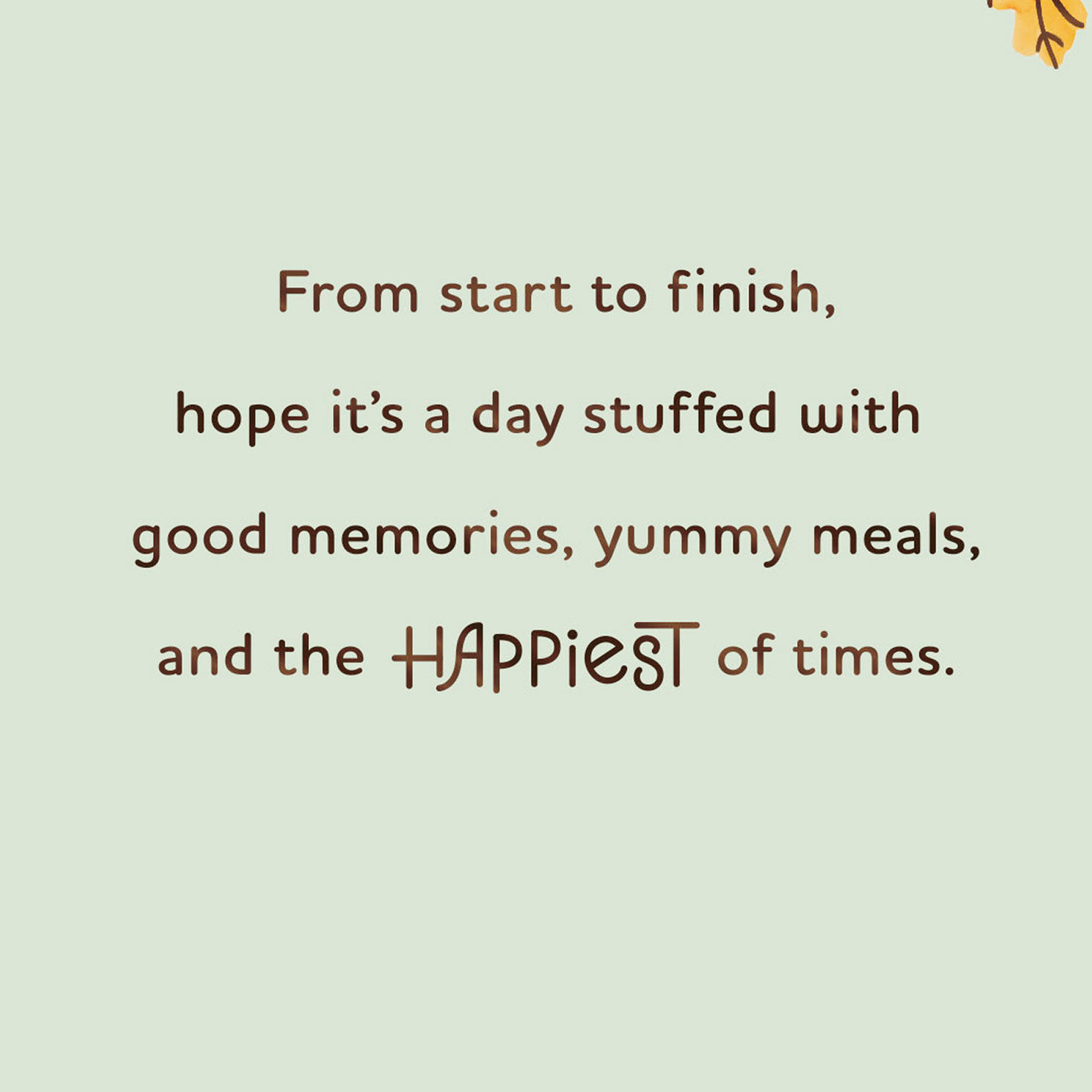 Fun Font Turkey Day Thanksgiving Card Sentiment image number 2