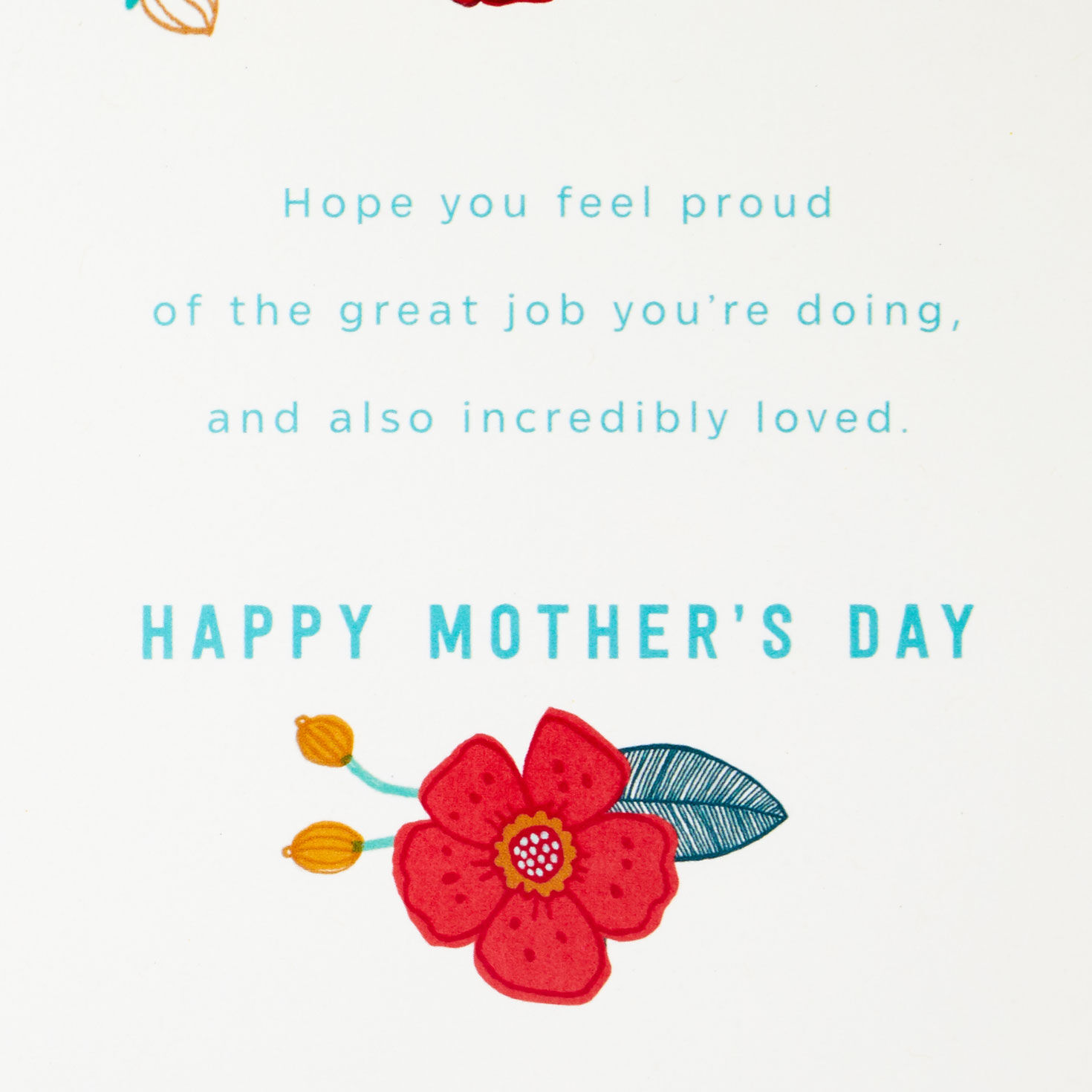 Flowers Hangable Print Daughter Mother's Day Card sentiment image number 3