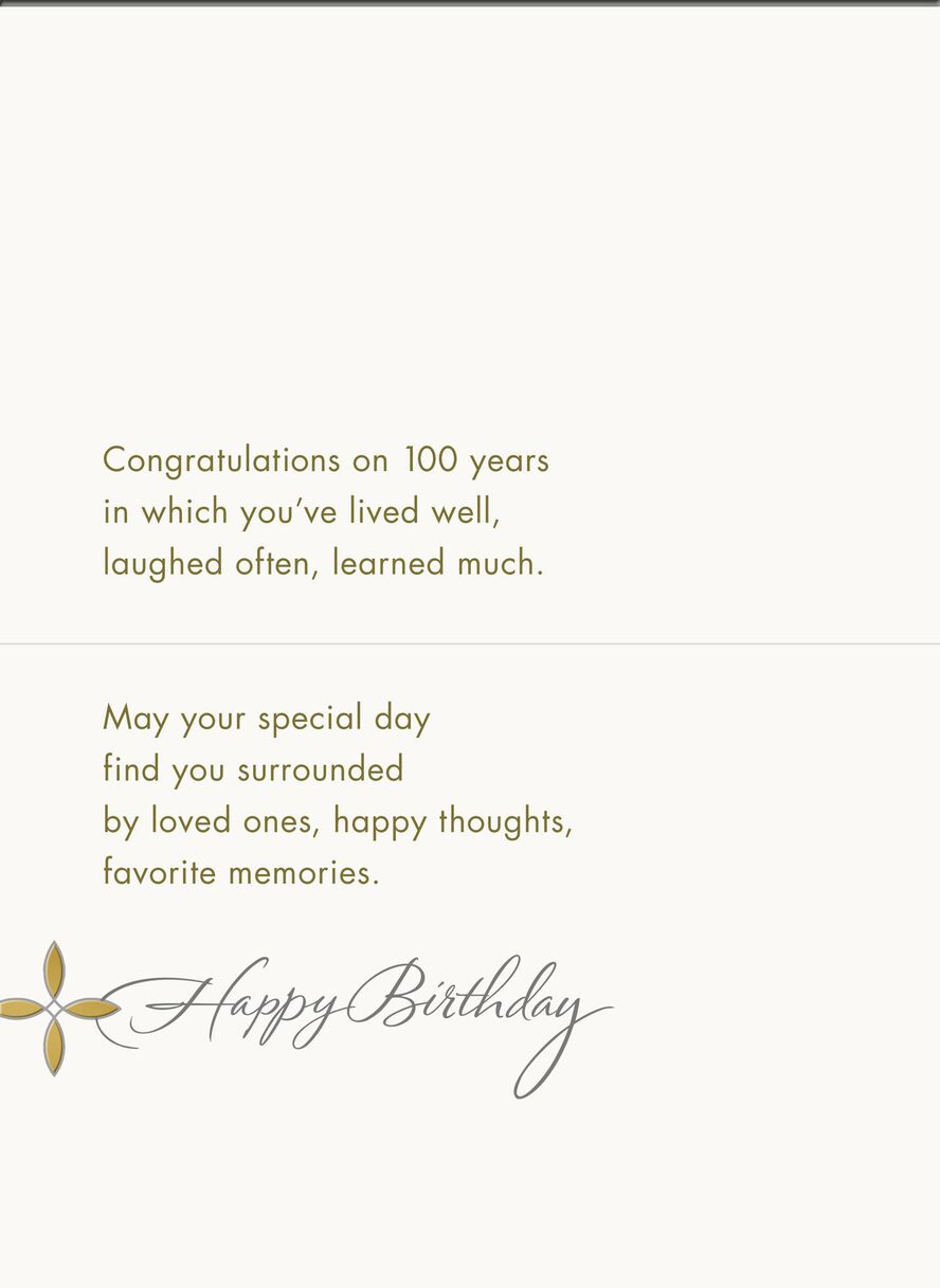 live well 100th birthday card greeting cards hallmark