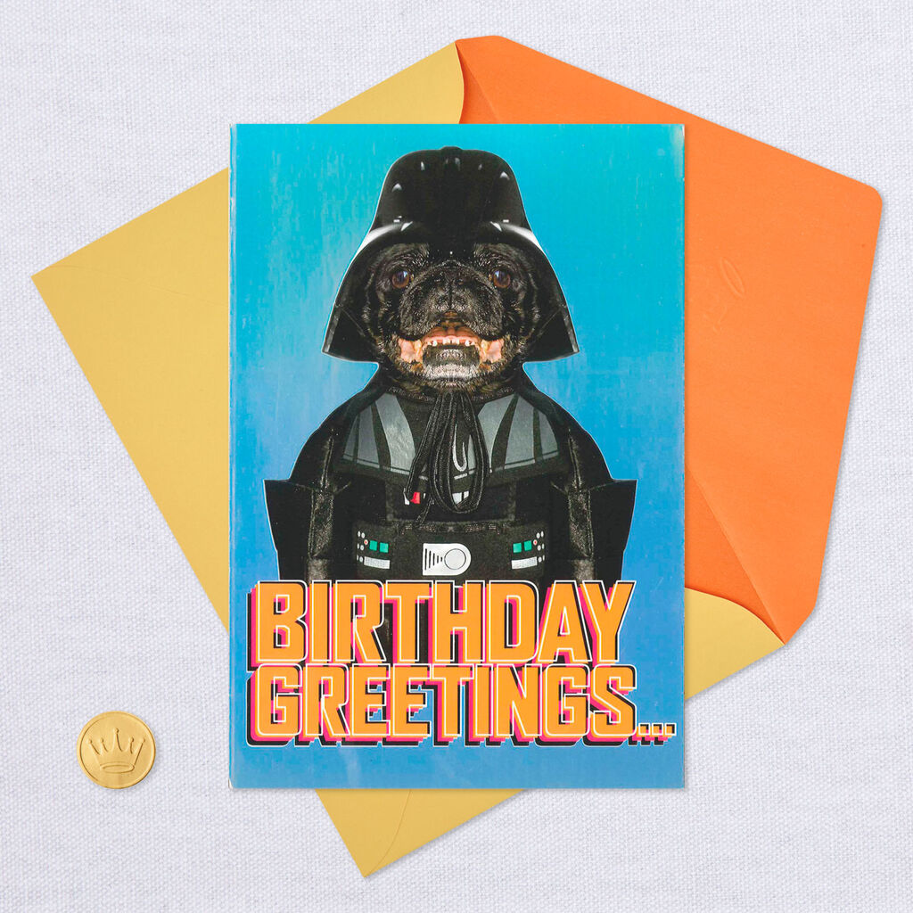 Star Wars Darth Vader Dog Birthday Card Greeting Cards Hallmark