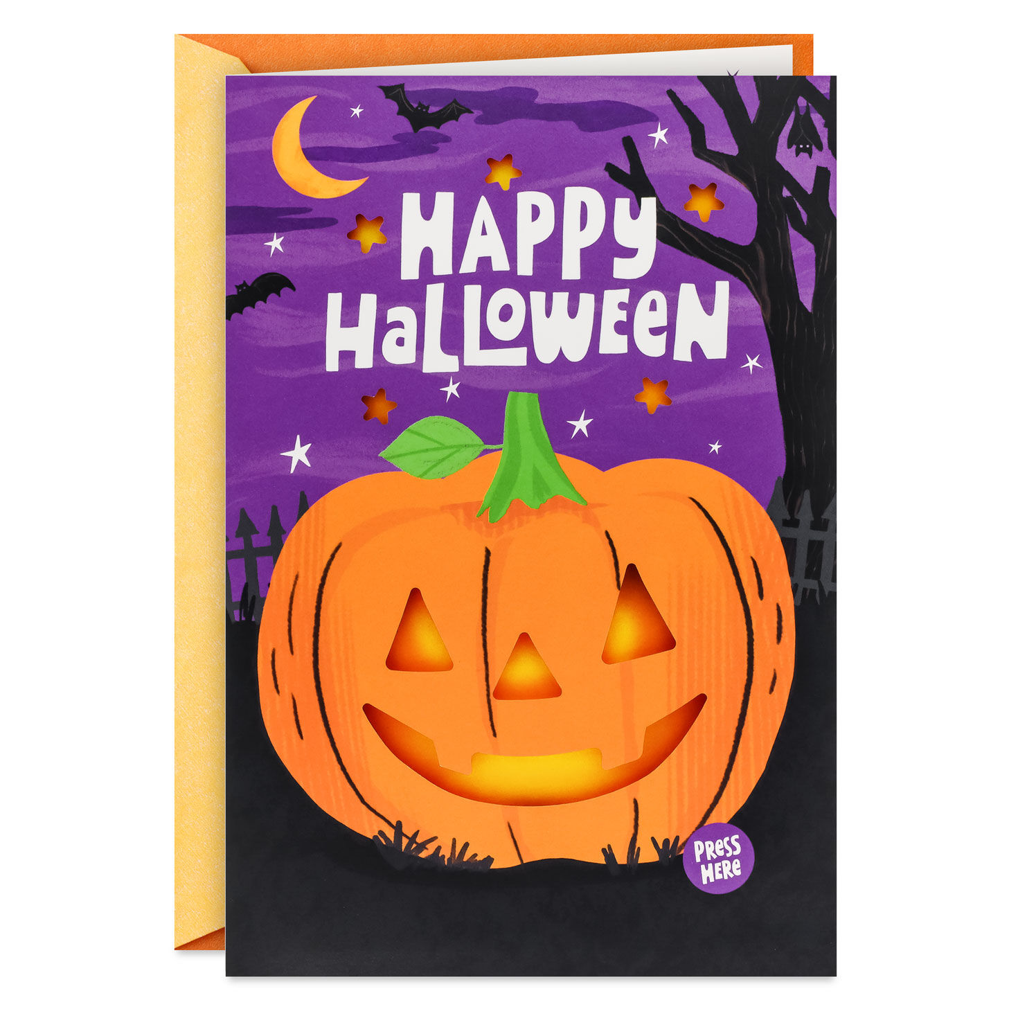 Laughs and Thrills Musical Halloween Card with Light