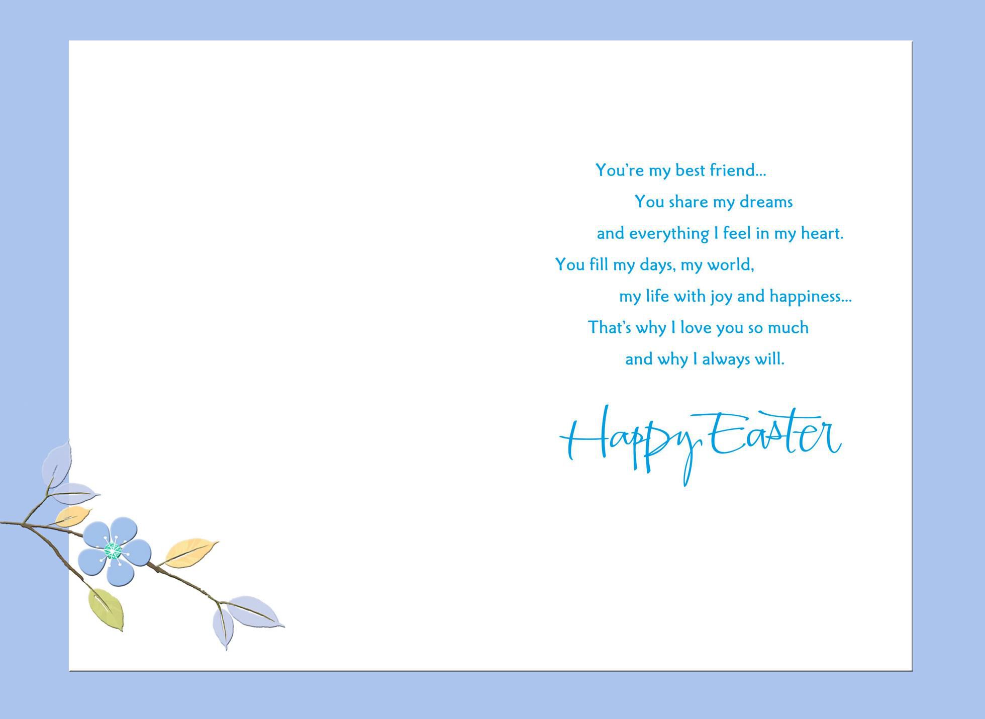Joy and Happiness Romantic Easter Card