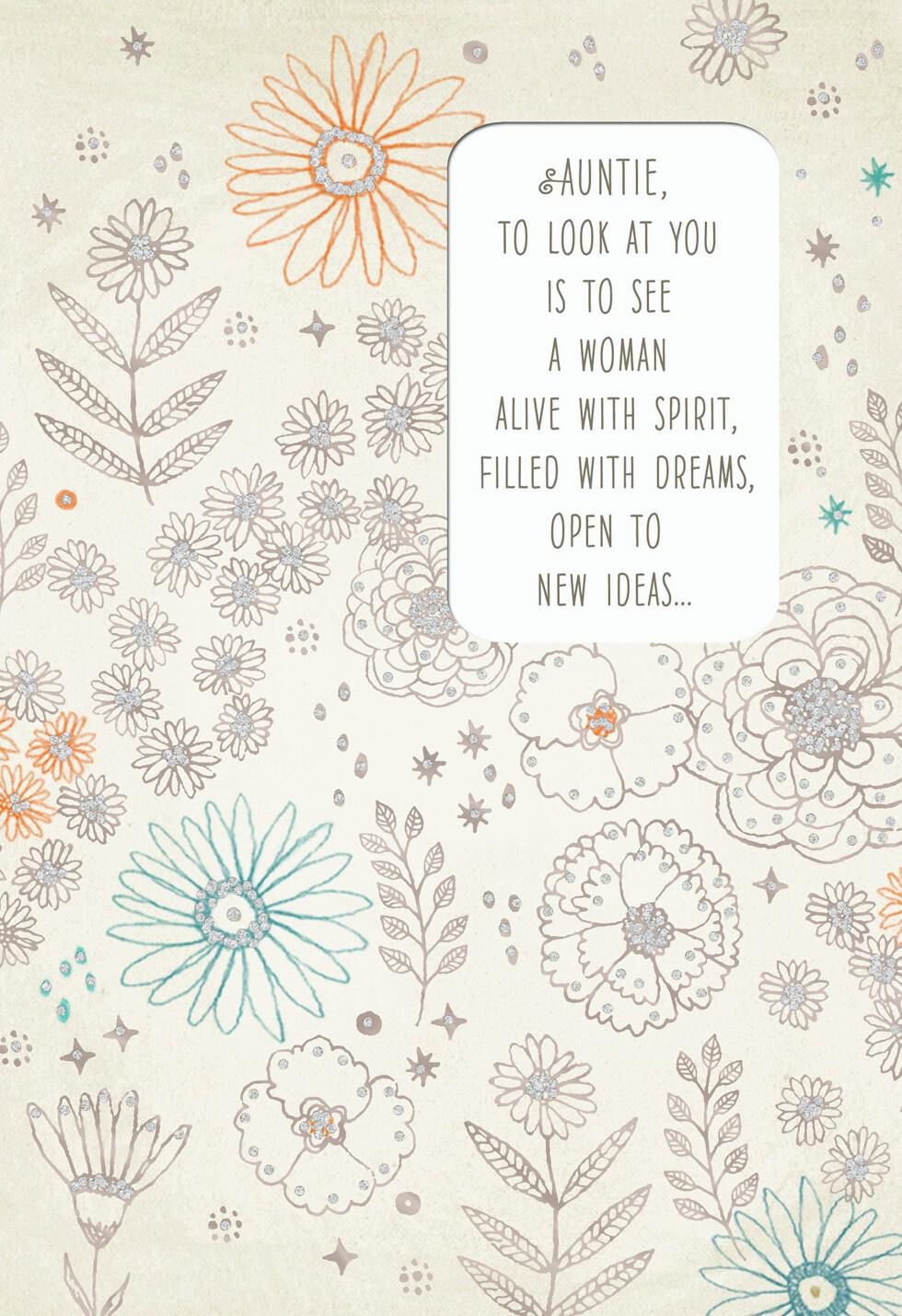 For an Admired Aunt on Mother's Day Card