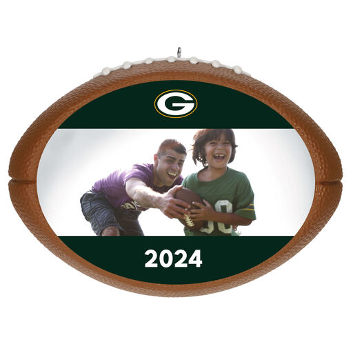 NFL Football Green Bay Packers Text and Photo Personalized Ornament, 