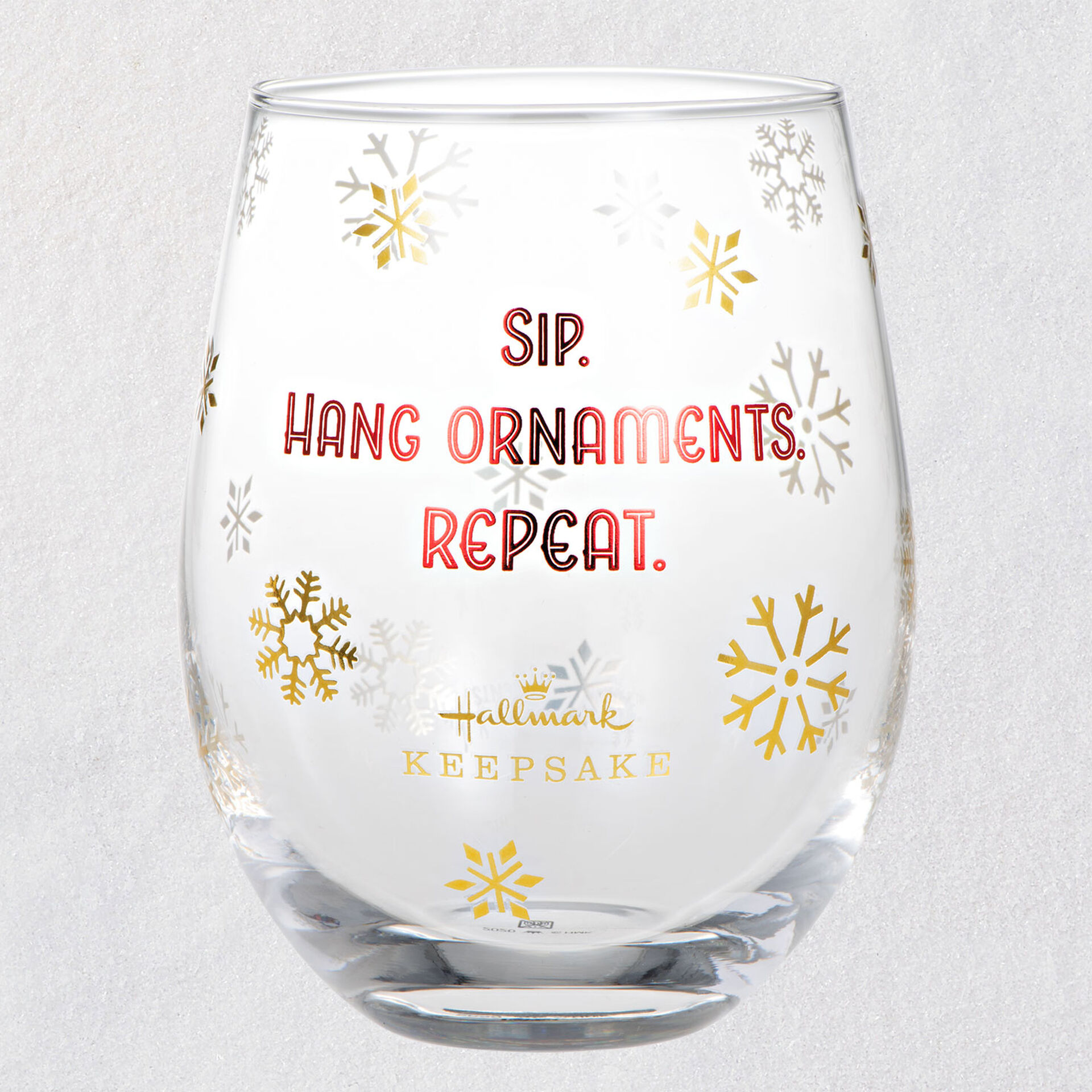 Hallmark Keepsake Hang Ornaments Stemless Wine Glass 17 5 Oz Keepsake Ornaments Hallmark
