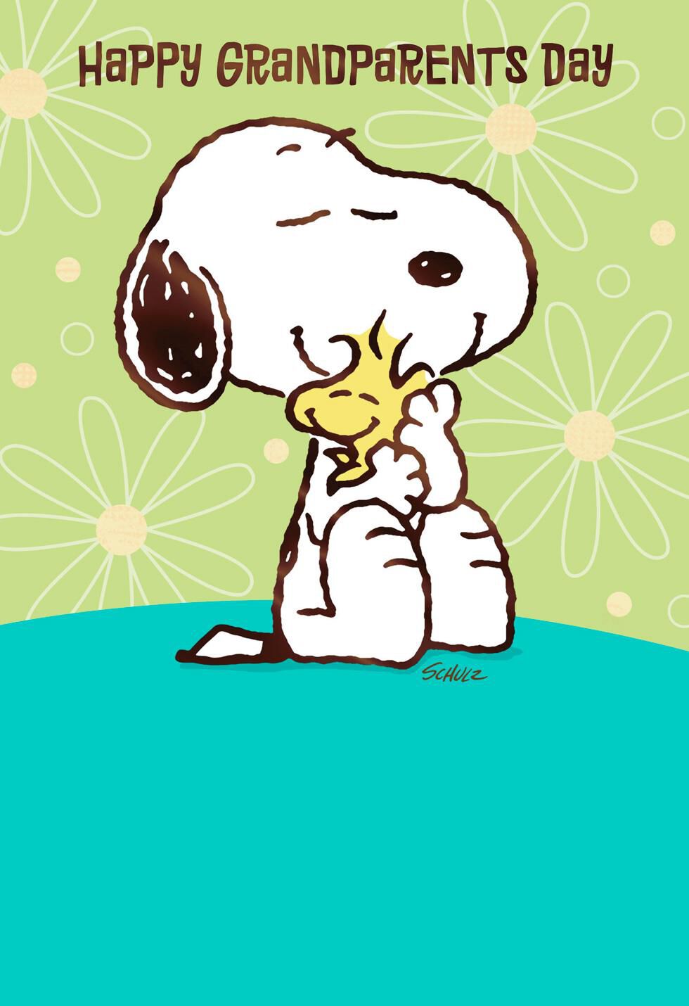 Peanuts® Snoopy and Woodstock Hugs Grandparents Day Card