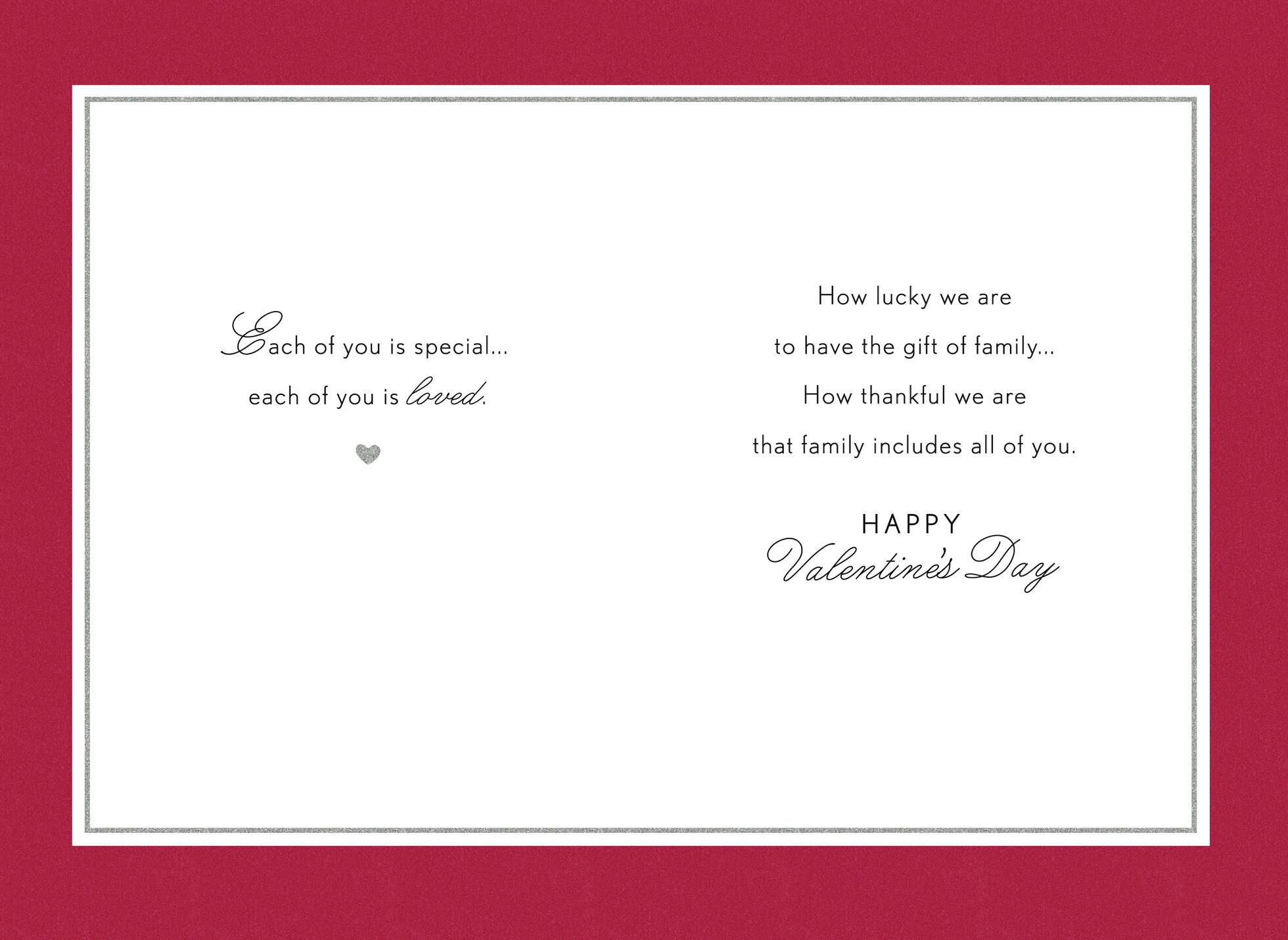 How Lucky We Are Valentine's Day Card for Grandson and Family