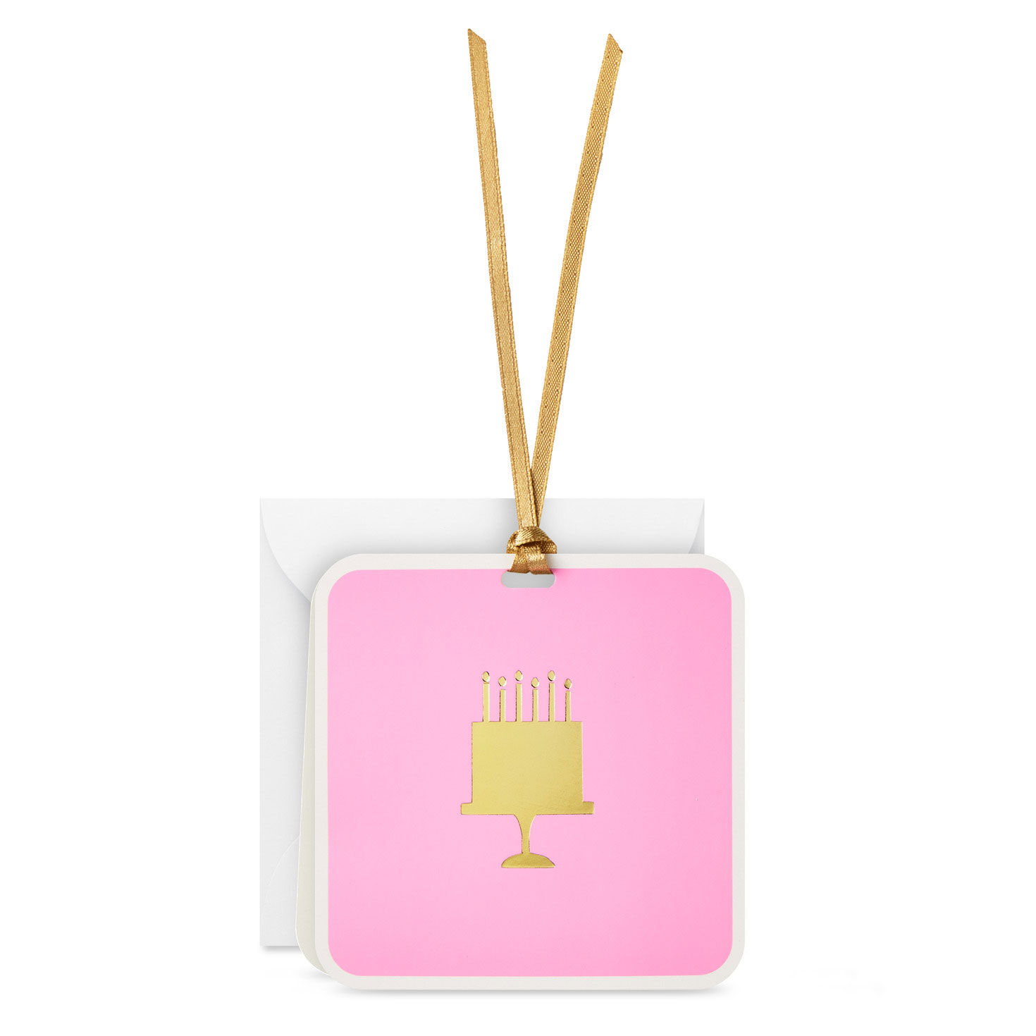 3.2" Birthday Cake Folded Gift Tag