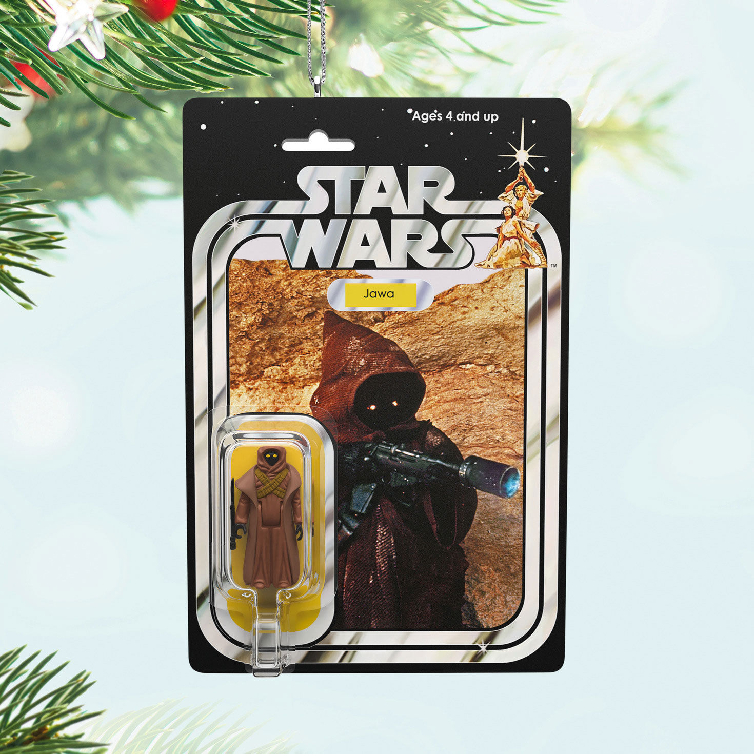 Star Wars Jawa Action Figure Ornament hanging on tree image number 2
