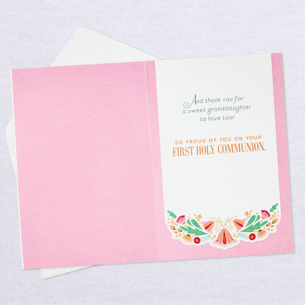 Thanking For You First Communion Card Granddaughter Thanking For You First Communion Card Granddaughter