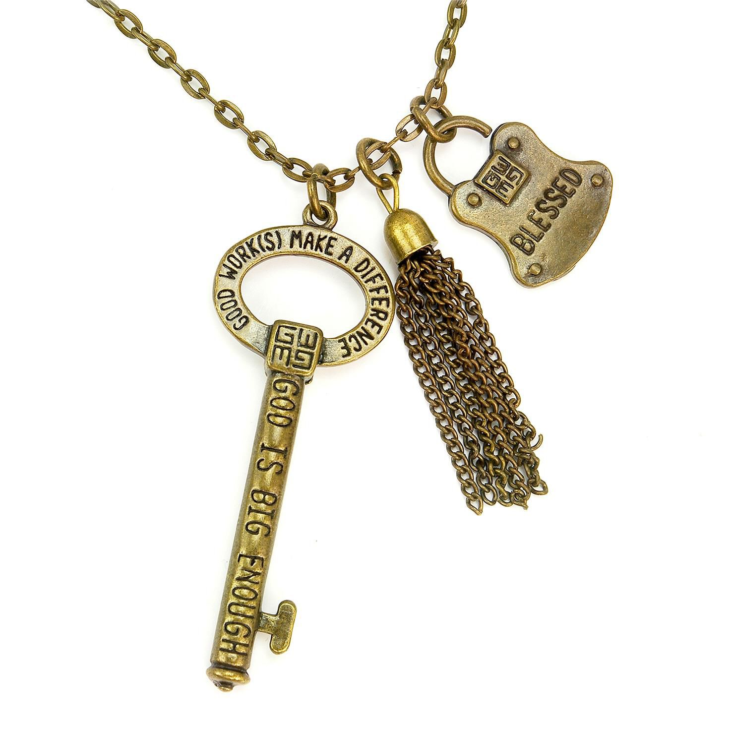 good work s the one blessed necklace in gold jewelry hallmark good works necklace