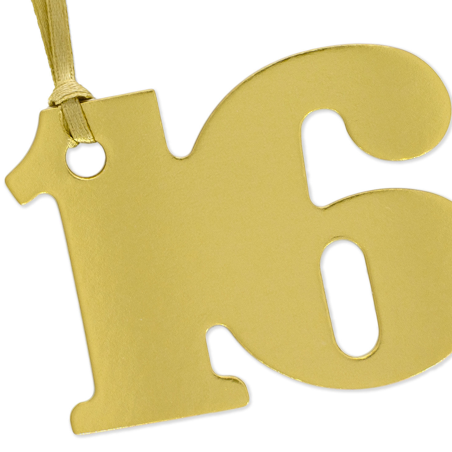 Die-Cut 16 Gold Gift Trim With Ribbon Hanger upclose view image number 4