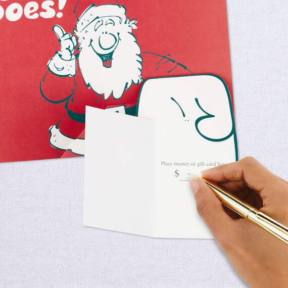 Sorry Santa Funny Pop-Up Money Holder Christmas Card, , large image number 7
