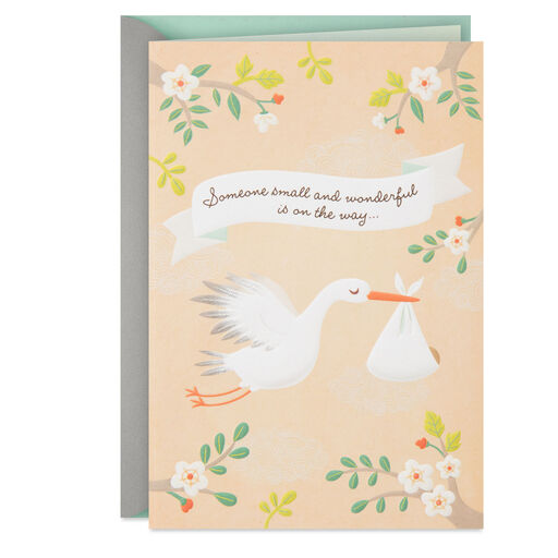 Small and Wonderful Pregnancy Congratulations Card, 