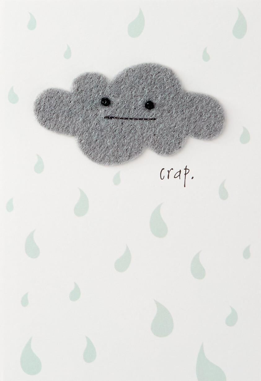 Gray Cloud Encouragement Card