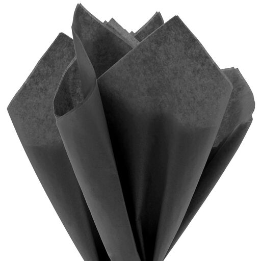Solid Black Tissue Paper, 8 sheets, 