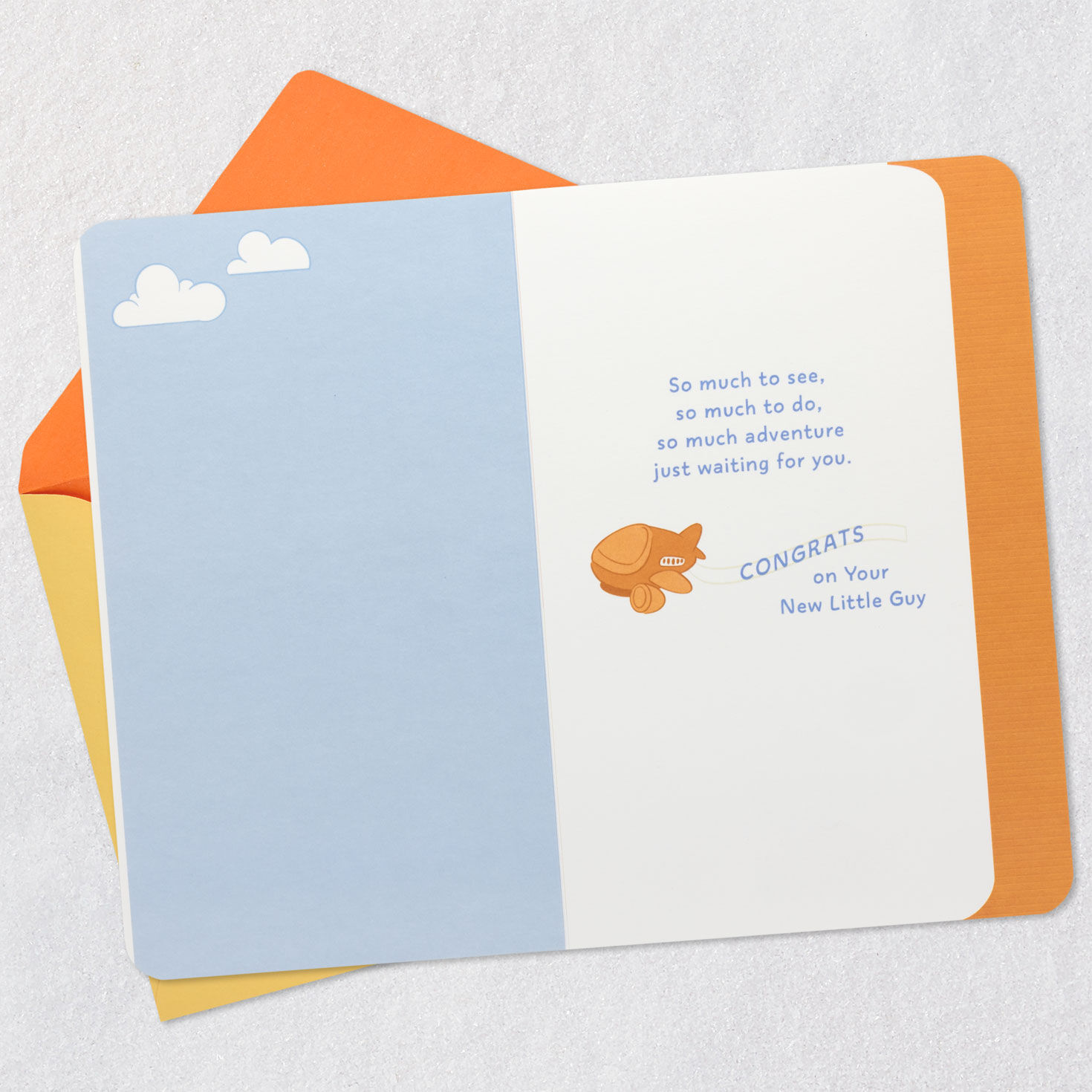 Cute Vehicles New Baby Boy Card Open card with envelope image number 3