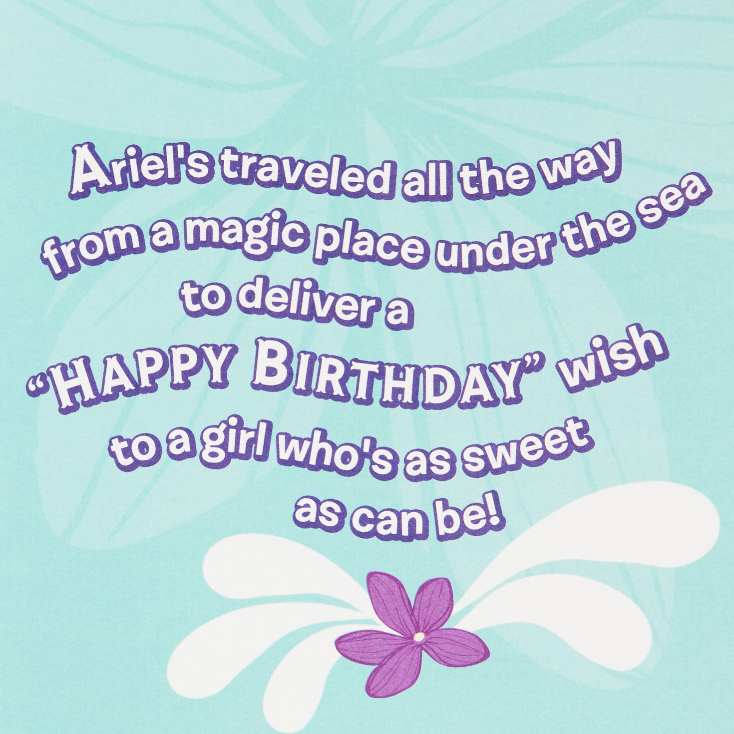 Disney The Little Mermaid Ariel Birthday Card With Keychain for Her, , large image number 2