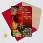 Ornaments and Snowflakes Romantic Christmas Card Card Front with Envelope and Gold Seal image number 6
