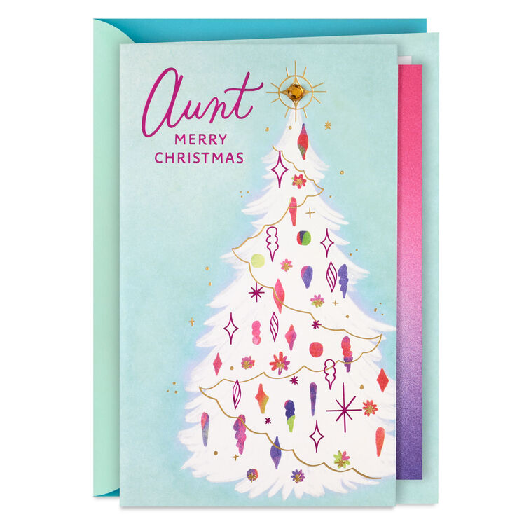 We Love You So Much Christmas Card for Aunt