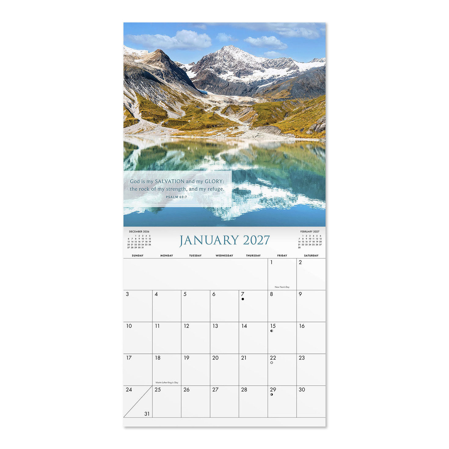KJV Bible Verses 2027 12-Month Wall Calendar inside spread image number 3