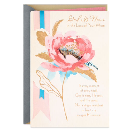 God Is Near Religious Sympathy Card for Loss of Mom, 