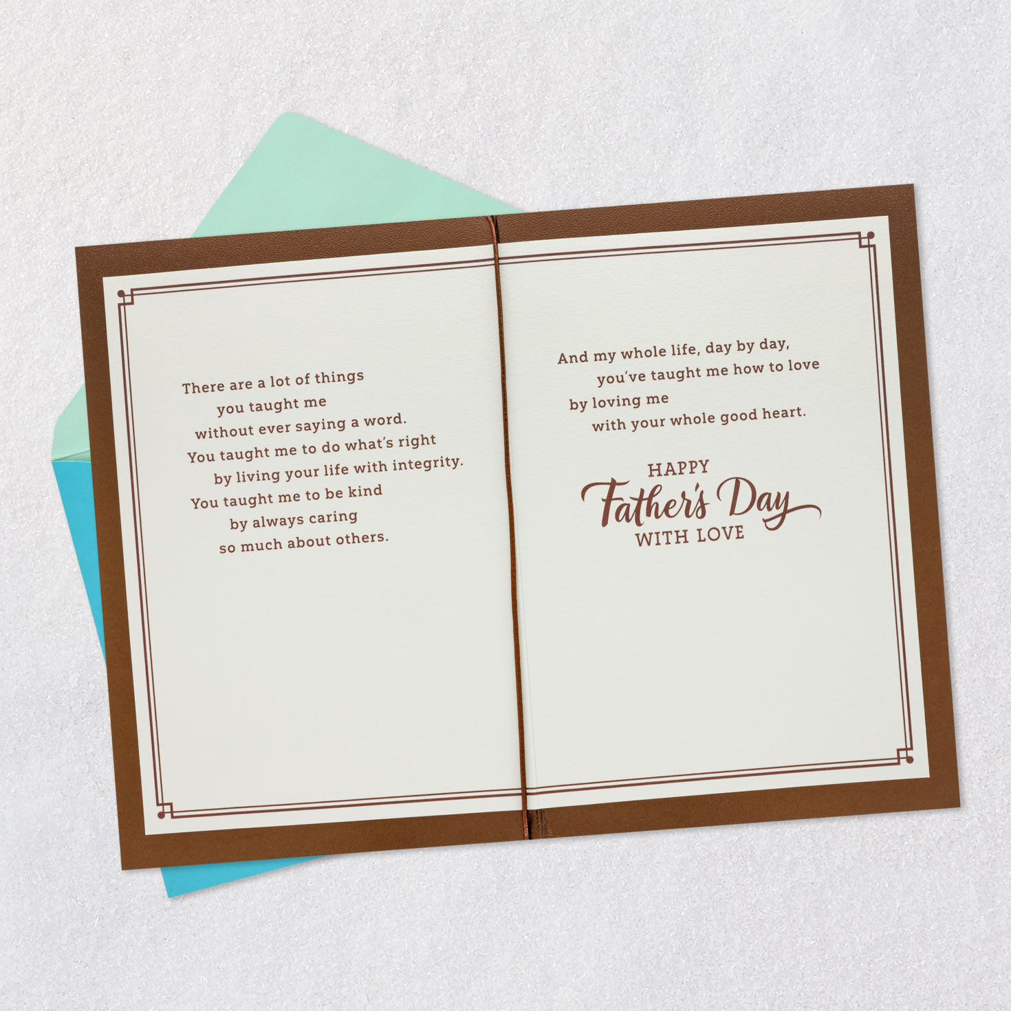 Ducks in Blue Sky Dad Father's Day Card Open card with envelope image number 4