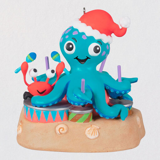 Festive Octopus Musical Ornament, 