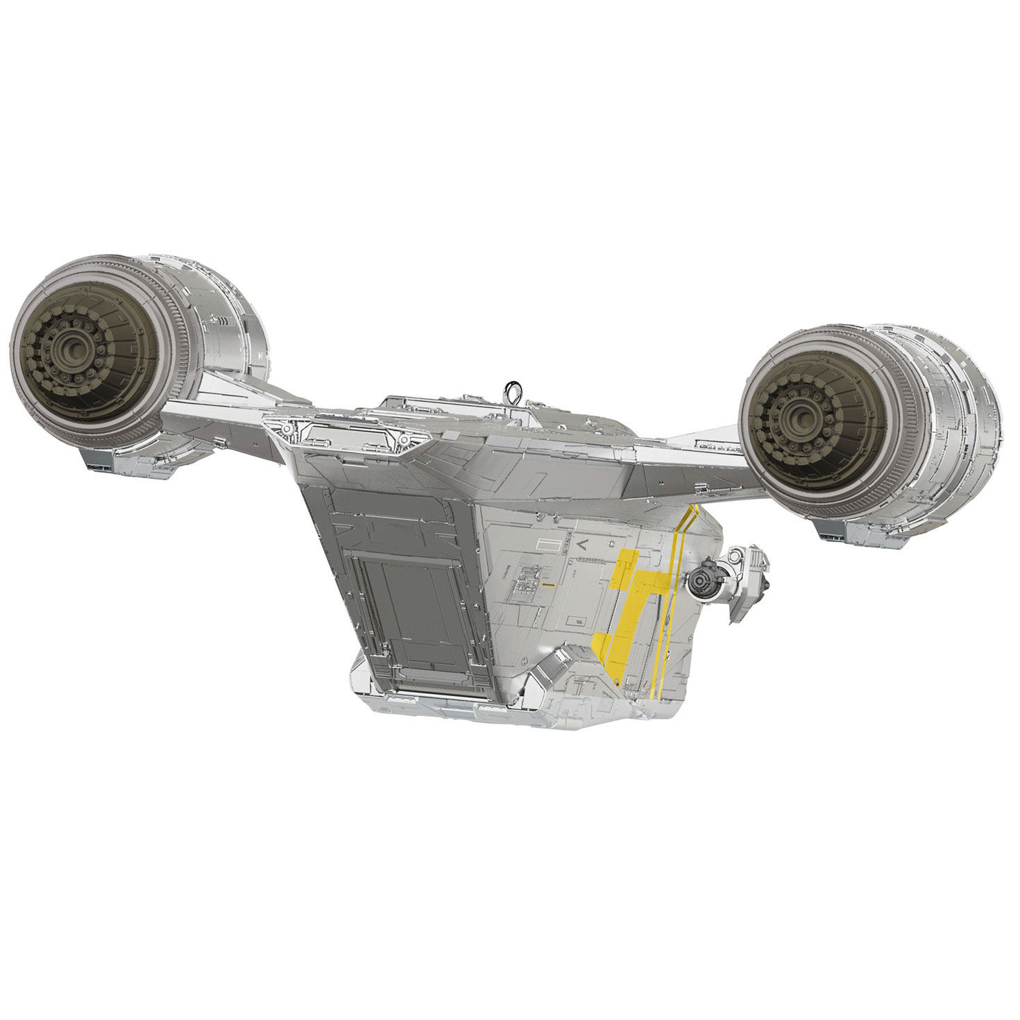 Star Wars Mandalorian Spaceship Keepsake Ornament Back image number 6