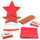 Color Pop 60-Piece Tableware Premium Party Kit, Red Star