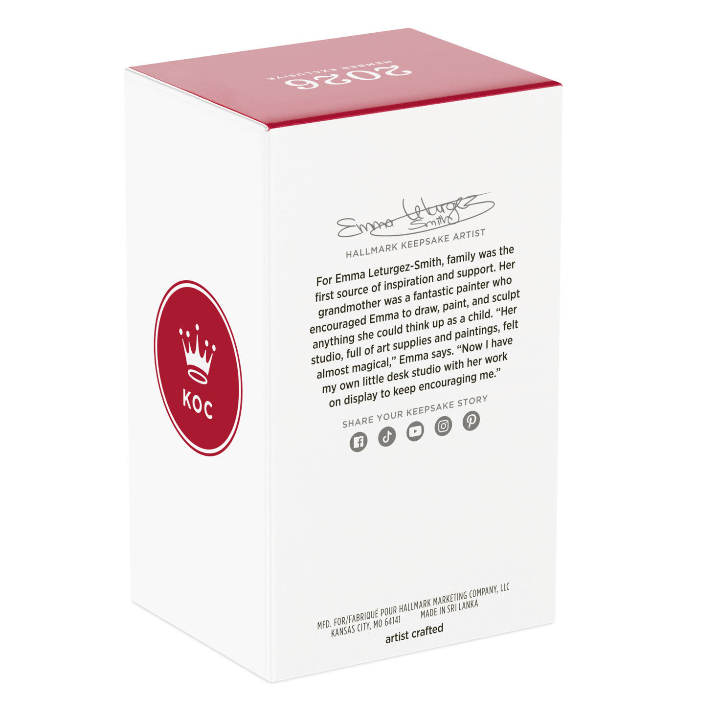 Pair of Green and Orange Birds Keepsake Ornament package back image number 8