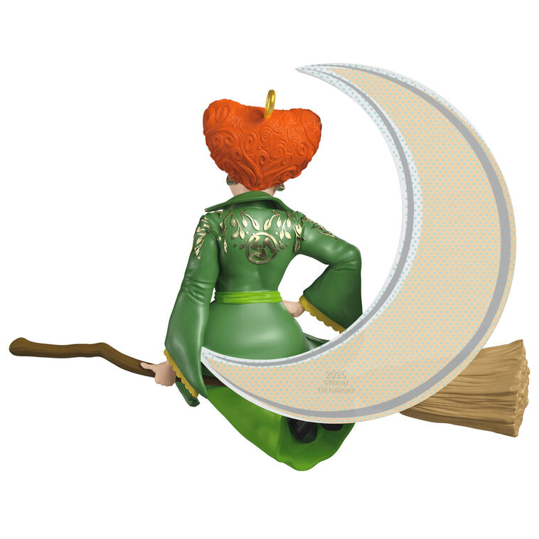 Hocus Pocus Winifred on Broom Keepsake Ornament back image number 4