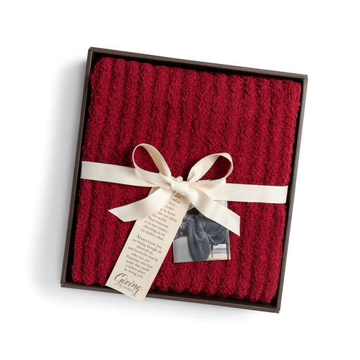 Demdaco Red Giving Blanket, 52x63, 