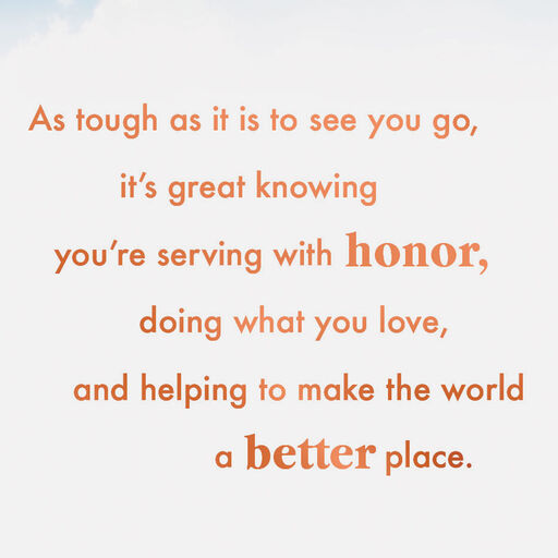 You're Serving With Honor Deployment Card, 